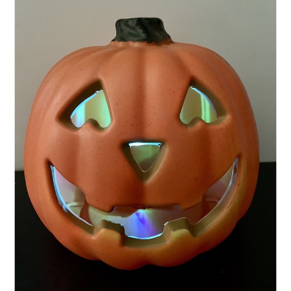 Other - vintage pumpkin blow mold light up battery operated  7.75" tall